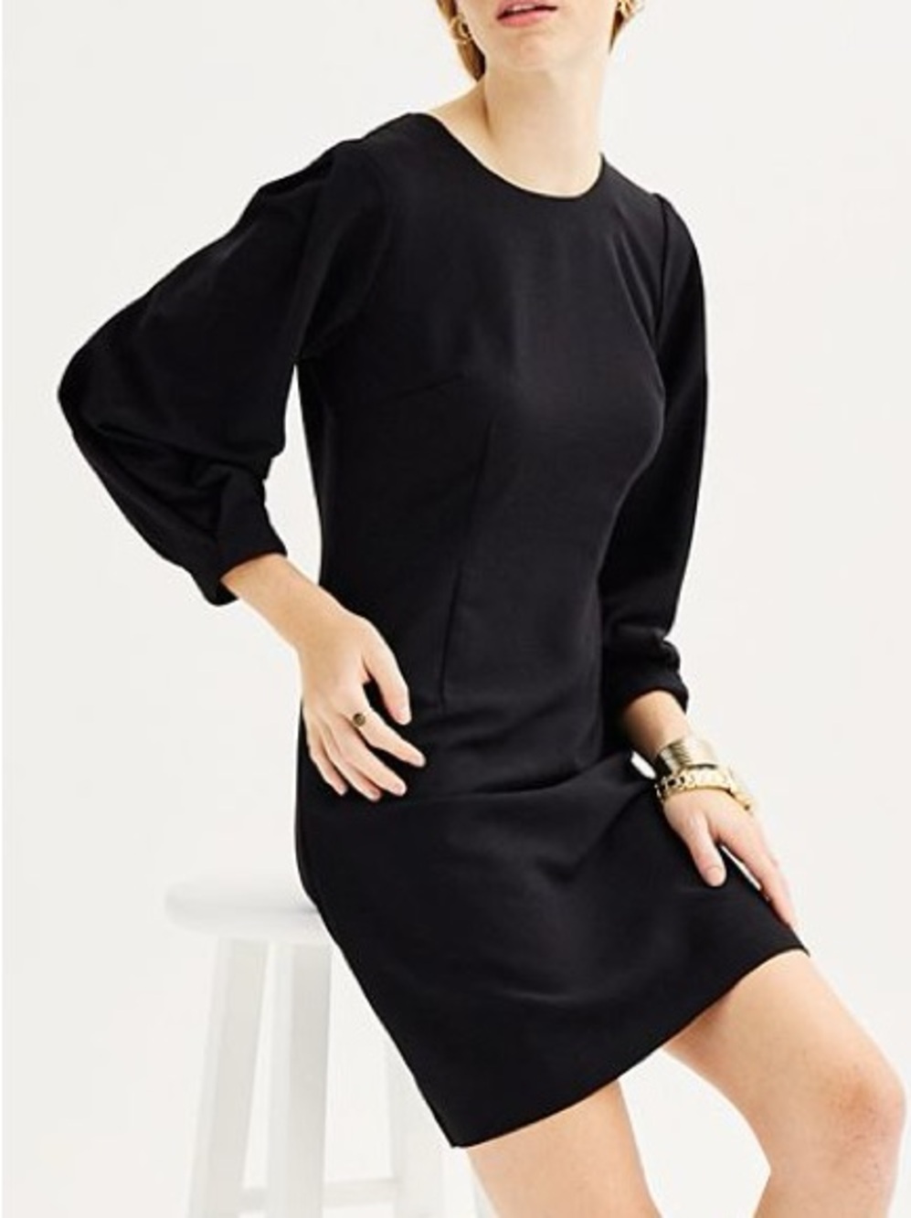 NWT Nine West Black Volume Sleeve Sheath Dress Womens Sz L